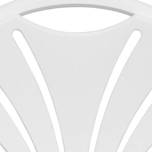 White Plastic Fan Back Folding Chair - Image 5