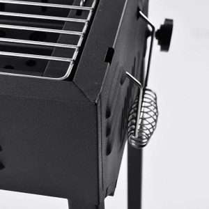 Lightweight Folding Barbecue Grill,Charcoal Oven Tools for Outdoor Cooking Roadtrip Camping Hiking Picnics (Black) - Image 6