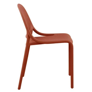 Corriveau Essentials Summer Striped Chair with Arms in Coral - Image 3