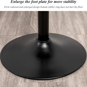 Adjustable barstool with foot rest - Black - Image 5