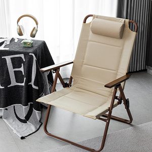 Camping folding chair with padded headrest - Image 5