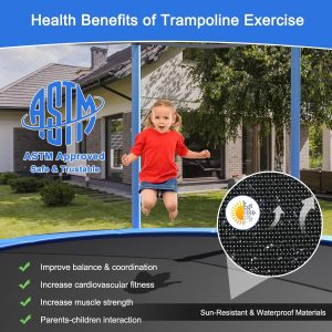 Jumping Exercise Recreational Bounce Trampoline W/Safety Net -8Ft - Image 6