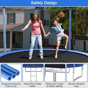 Jumping Exercise Recreational Bounce Trampoline W/Safety Net -8Ft - Image 7