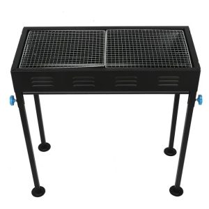 Lightweight Folding Barbecue Grill,Charcoal Oven Tools for Outdoor Cooking Roadtrip Camping Hiking Picnics (Black) - Image 8