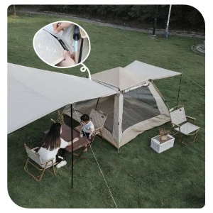 Camping Tent Tarp Canopy Water Resistant Windproof 4-6 People Easy Setup- Pop Up - Image 3