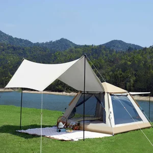 Camping Tent Tarp Canopy Water Resistant Windproof 4-6 People Easy Setup- Pop Up - Image 1