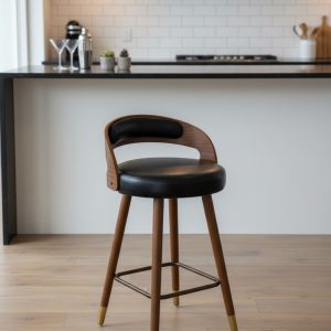 Modern Kitchen Stool Brown - Image 1