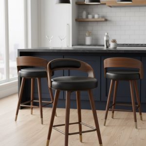 Modern Kitchen Stool Brown - Image 3