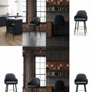 Bar stool - black - Image 4