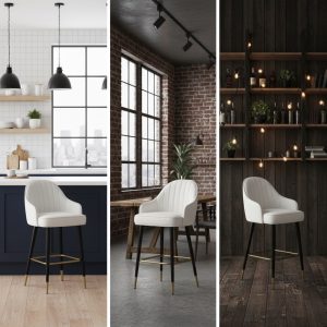 Bar stool - white - Image 4