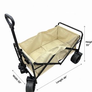 Portable Camping Chair with Wooden Handle, Widen Foldable Outdoor Chair, Collapsible Beach Chair of Ergonomic Design, Suitable for Sand Camping Travel Picnic Lawn Concert - 62 cm - Image 5