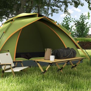 Foldable Folding Table for outdoor Large - Khaki - Image 2