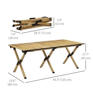 Foldable Folding Table for outdoor Large - Khaki - Image 3