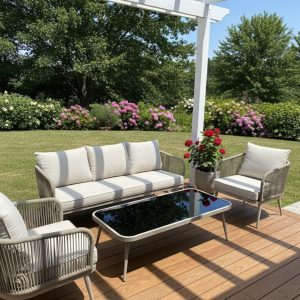 Outdoor Patio Furniture Set with Durable Materials and Versatile Design - Image 2