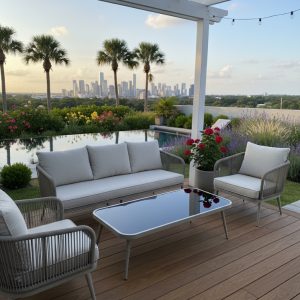 Outdoor Patio Furniture Set with Durable Materials and Versatile Design - Image 3