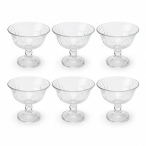 6 Glass Dessert Bowls, 5.6 oz Clear Glass Ice Cream Sundae Cups - Image 11