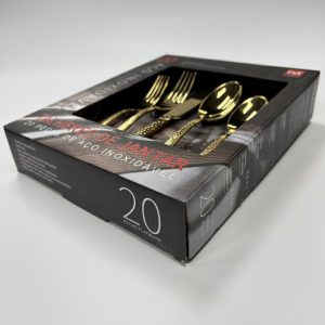 20-Piece Tupelo Forged Flatware Set - Gold - Image 2