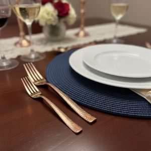 20-Piece Tupelo Forged Flatware Set - Rose Gold - Image 2