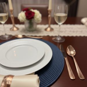 20-Piece Tupelo Forged Flatware Set - Rose Gold - Image 3