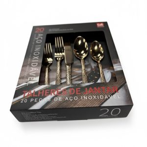 20-Piece Tupelo Forged Flatware Set - Rose Gold - Image 5