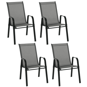 Mix & Match Sling Patio Dining Stack Chair - Image 4