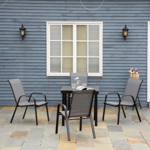 Mix & Match Sling Patio Dining Stack Chair - Image 5