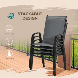 Mix & Match Sling Patio Dining Stack Chair - Image 7