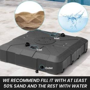 PURPLE LEAF Offset Patio Umbrella Base Sand/Water Filled Square - Image 2