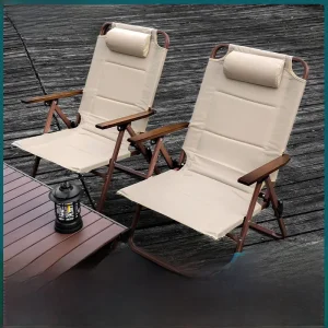 Camping folding chair with padded headrest - Image 7