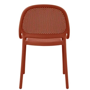 Corriveau Essentials Summer Striped Chair with Arms in Coral - Image 7