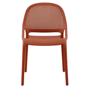 Corriveau Essentials Summer Striped Chair with Arms in Coral - Image 8