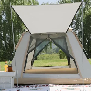 Instant Blackout Camping Tent, 4 Person & 6 Person Camp Tents, Pop Up Family Tent, Waterproof & Windproof Lightweight Backpacking Tents, Portable Cabin Tent - Image 10