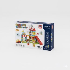 Puzzle building blocks - Villa garden 148 color box ABS environmental protection raw materials - Image 3