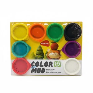 Color clay refill color box + heat shrink film 2 oz color clay bottle eight colors - Image 1