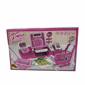 Shopping cart cash register fruit set color box with computing function, there are drops of sound 2 No. 5 battery products do not include electricity - Image 1