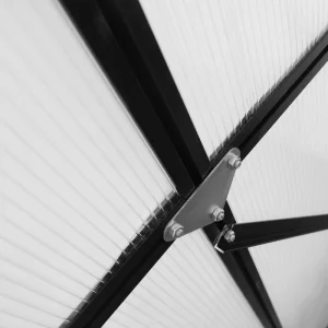 Outsunny 20' x 8' x 6.9' Walk-in Greenhouse with Adjustable Roof Vent, Rain Gutter and Sliding Door for Winter, Large Aluminum Greenhouse, Clear - Image 10