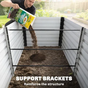 5' x 3' x 2' Raised Garden Bed, Galvanized Planter Box - Image 10