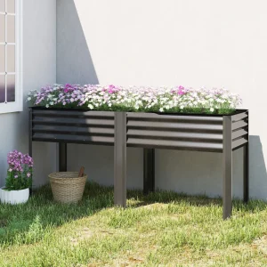 Galvanized Raised Garden Bed with Legs, 71" x 22" x 31.5" Raised Planter Box with Reinforced Bars and Non-Woven Fabric - Image 10