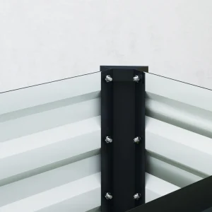 8 x 1.3 x 1.5ft Galvanized Raised Garden Bed, Reinforced Outdoor Planter Box with Open Bottom, Dark Grey - Image 10
