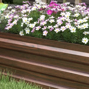 8'x2'x1' Galvanized Raised Bed, Large Elevated Planter Box for Growing Flowers, Herbs and Vegetables, Dark Brown - Image 10