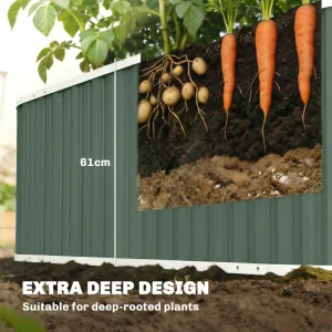 Galvanized Raised Garden Bed, Deep Rot Planter Box, Outdoor Garden Bed with Plant Labels, 7' x 2' x 2', Light Green - Image 3