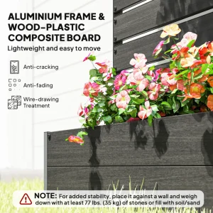 Trellis Planter for Climbing Plants, Raised Garden Bed with Trellis, Planter Box for Outdoor Garden, Black - Image 5