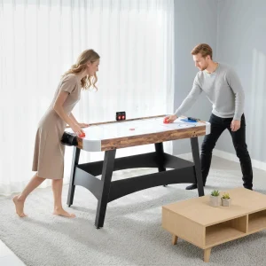 Soozier 61" Air Hockey Table, Arcade Game Table with LED Scoreboard and Manual Scorers, Pushers, Pucks - Image 1