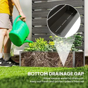 Trellis Planter for Climbing Plants, Raised Garden Bed with Trellis, Planter Box for Outdoor Garden, Black - Image 7