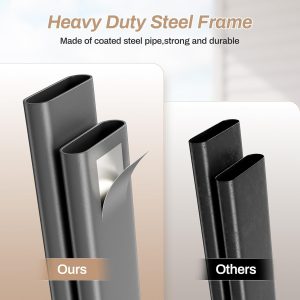 Patio Chairs Set of 4, Stackable Textilene Outdoor Dining Furniture for All Weather, with 17.7″ Wide Seat & Metal Frame, for Garden, Backyard - Image 6