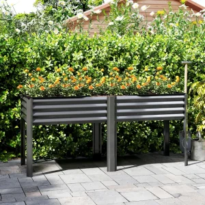 Galvanized Raised Garden Bed with Legs, 71" x 22" x 31.5" Raised Planter Box with Reinforced Bars and Non-Woven Fabric - Image 8