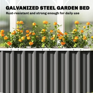 Galvanized Raised Garden Bed, Deep Rot Planter Box, Outdoor Garden Bed with Plant Labels, 5' x 2' x 2', Dark Grey - Image 7