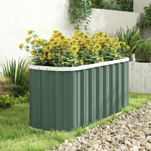 Galvanized Raised Garden Bed, Deep Rot Planter Box, Outdoor Garden Bed with Plant Labels, 5' x 2' x 2', Light Green - Image 8