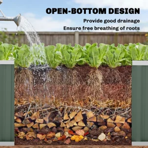 Galvanized Raised Garden Bed, Deep Rot Planter Box, Outdoor Garden Bed with Plant Labels, 7' x 2' x 2', Light Green - Image 9