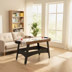 Soozier 61" Air Hockey Table, Arcade Game Table with LED Scoreboard and Manual Scorers, Pushers, Pucks - Image 6